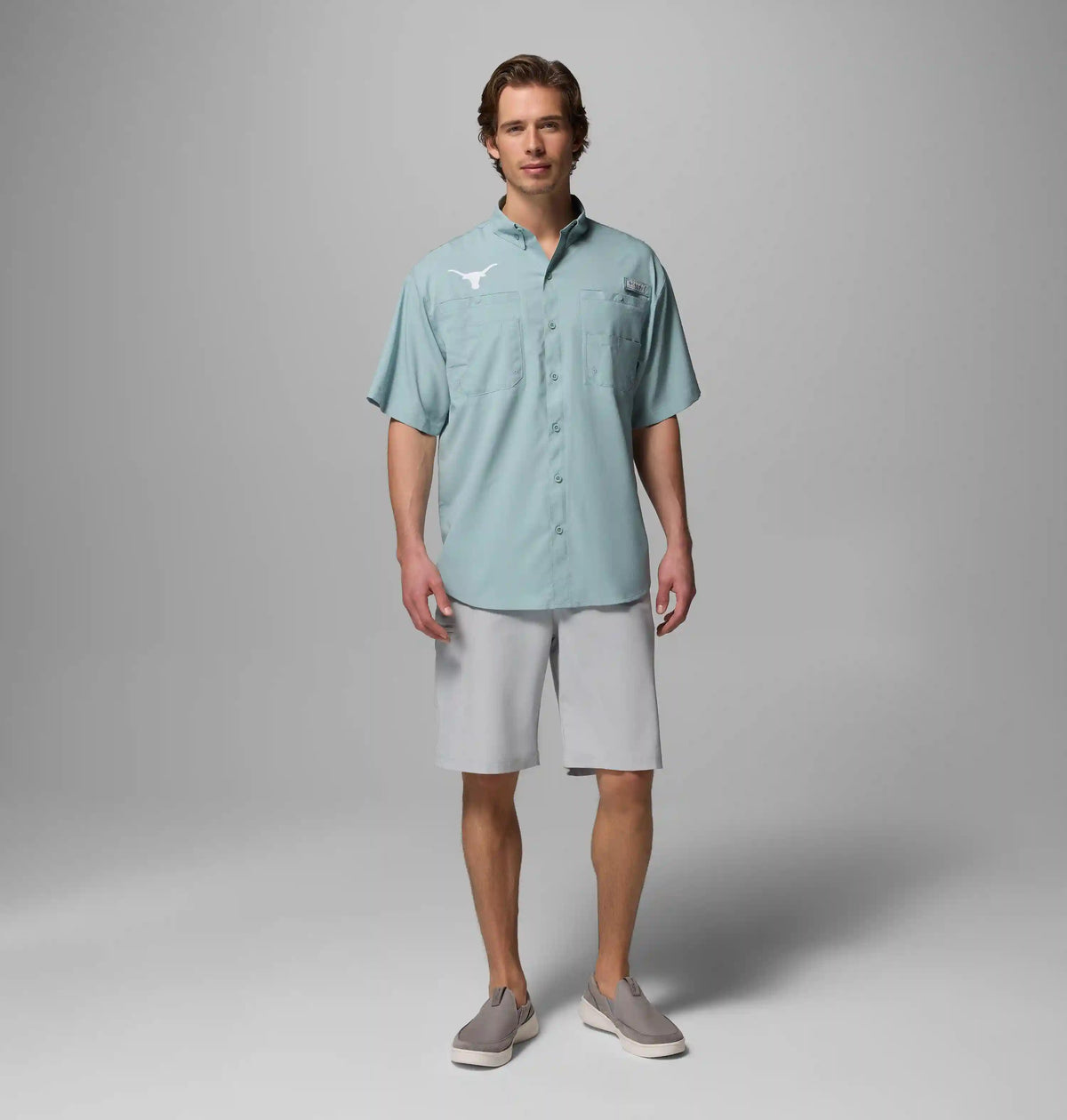 Men's Collegiate PFG Tamiami Short Sleeve Shirt - Tall - Texas