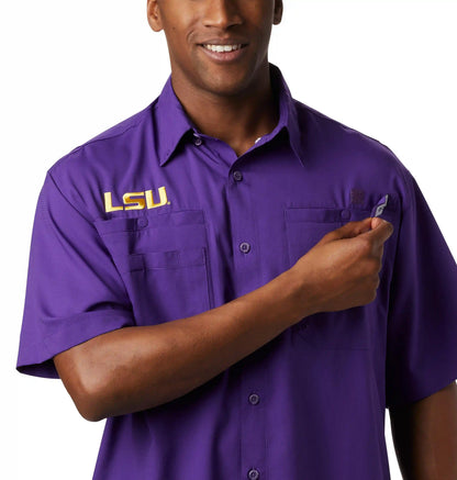 Men's Collegiate PFG Tamiami Short Sleeve Shirt - Tall - Louisiana