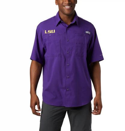 Men's Collegiate PFG Tamiami Short Sleeve Shirt - Tall - Louisiana