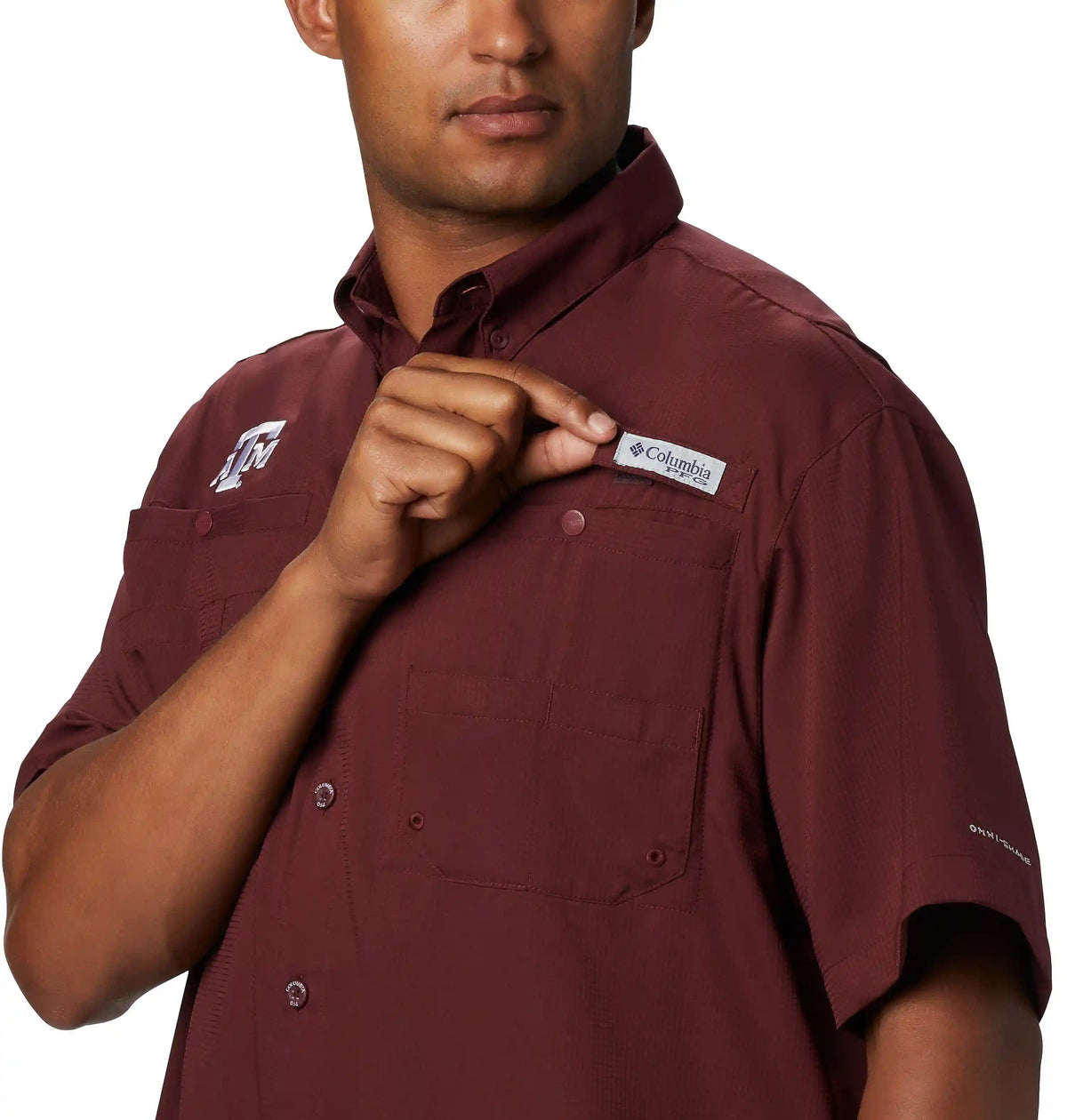 Men's Collegiate PFG Tamiami Short Sleeve Shirt - Tall - Texas A&M