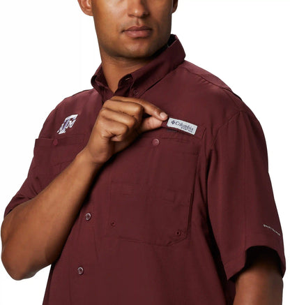 Men's Collegiate PFG Tamiami Short Sleeve Shirt - Tall - Texas A&M
