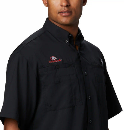 Men's Collegiate PFG Tamiami Short Sleeve Shirt - Tall - Georgia