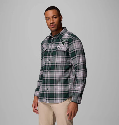 Men's Collegiate Flare Gun Flannel Long Sleeve Shirt - Michigan State