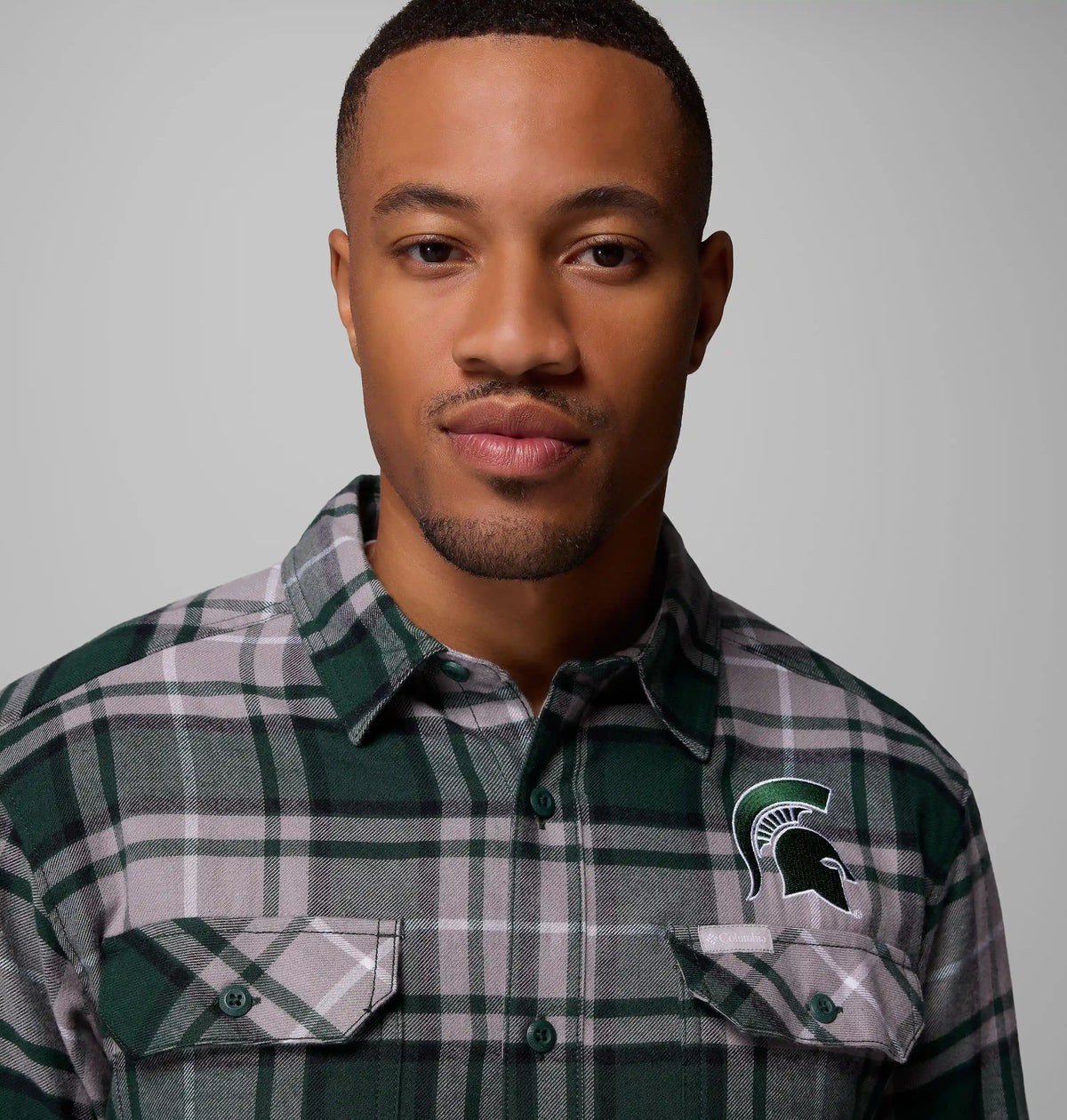 Men's Collegiate Flare Gun Flannel Long Sleeve Shirt - Michigan State