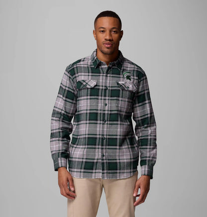 Men's Collegiate Flare Gun Flannel Long Sleeve Shirt - Michigan State