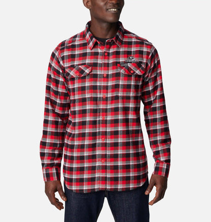 Men's Collegiate Flare Gun Flannel Long Sleeve Shirt - Georgia