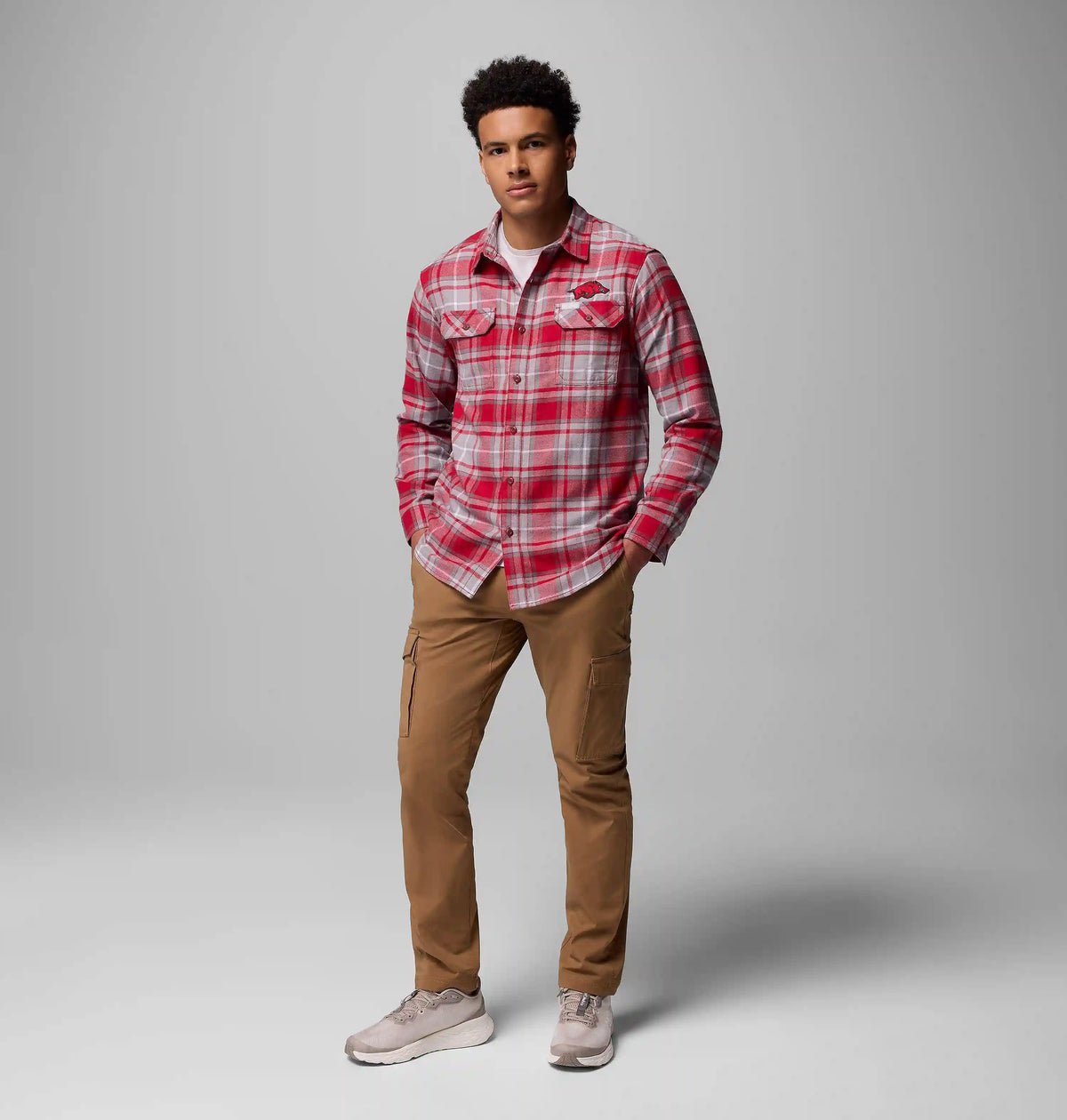 Men's Collegiate Flare Gun Flannel Long Sleeve Shirt - Arkansas