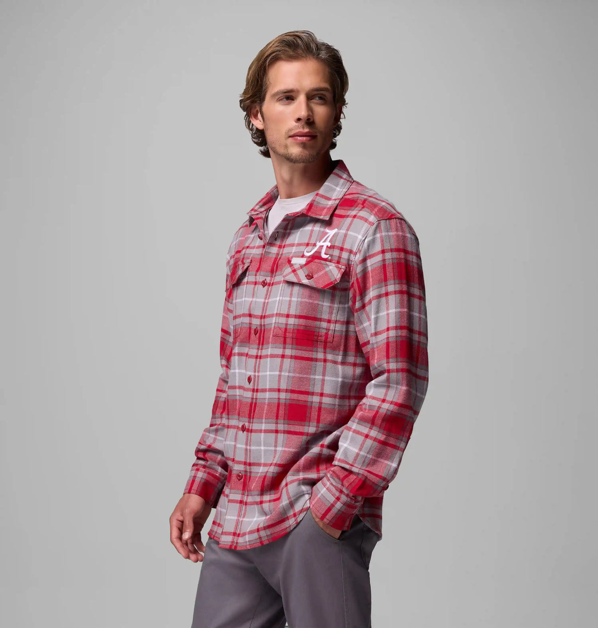 Men's Collegiate Flare Gun Flannel Long Sleeve Shirt - Alabama