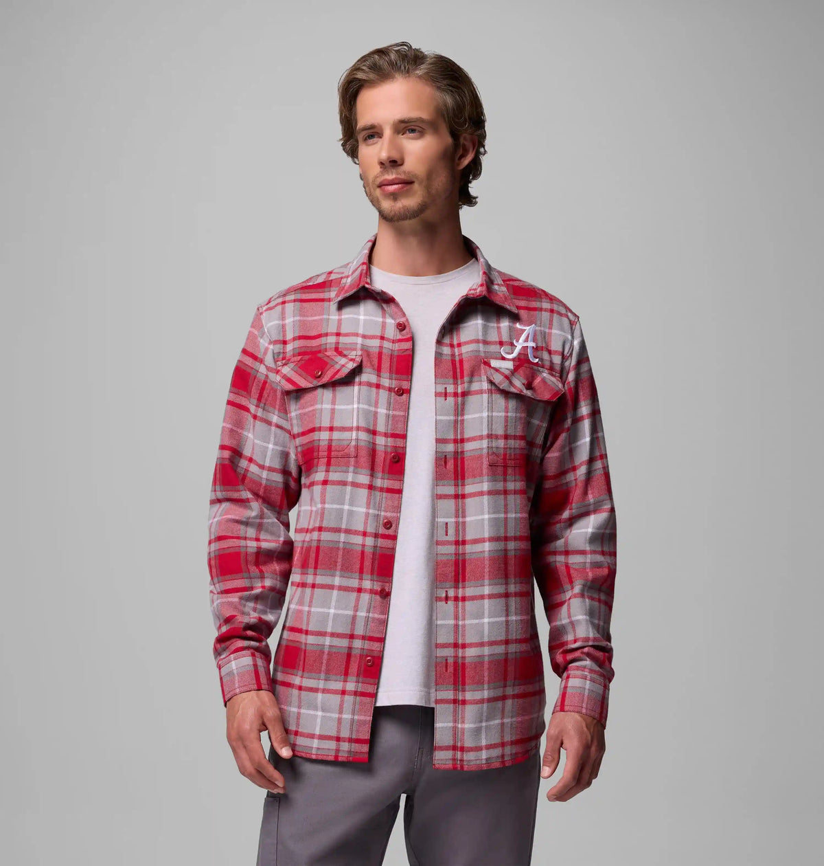Men's Collegiate Flare Gun Flannel Long Sleeve Shirt - Alabama
