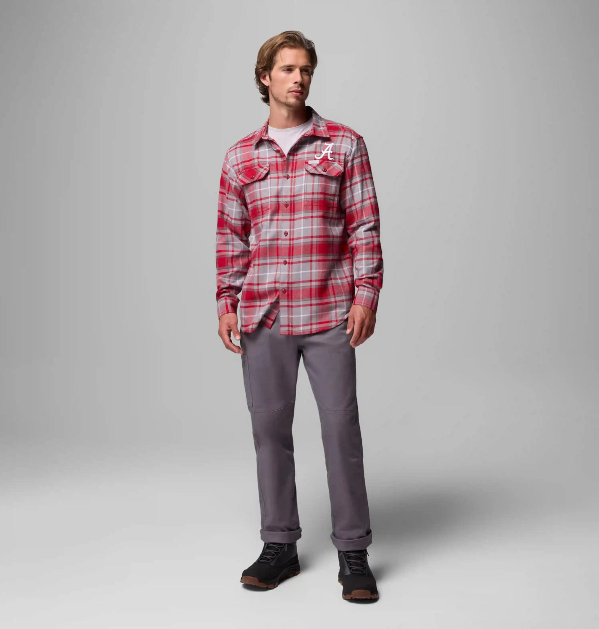 Men's Collegiate Flare Gun Flannel Long Sleeve Shirt - Alabama
