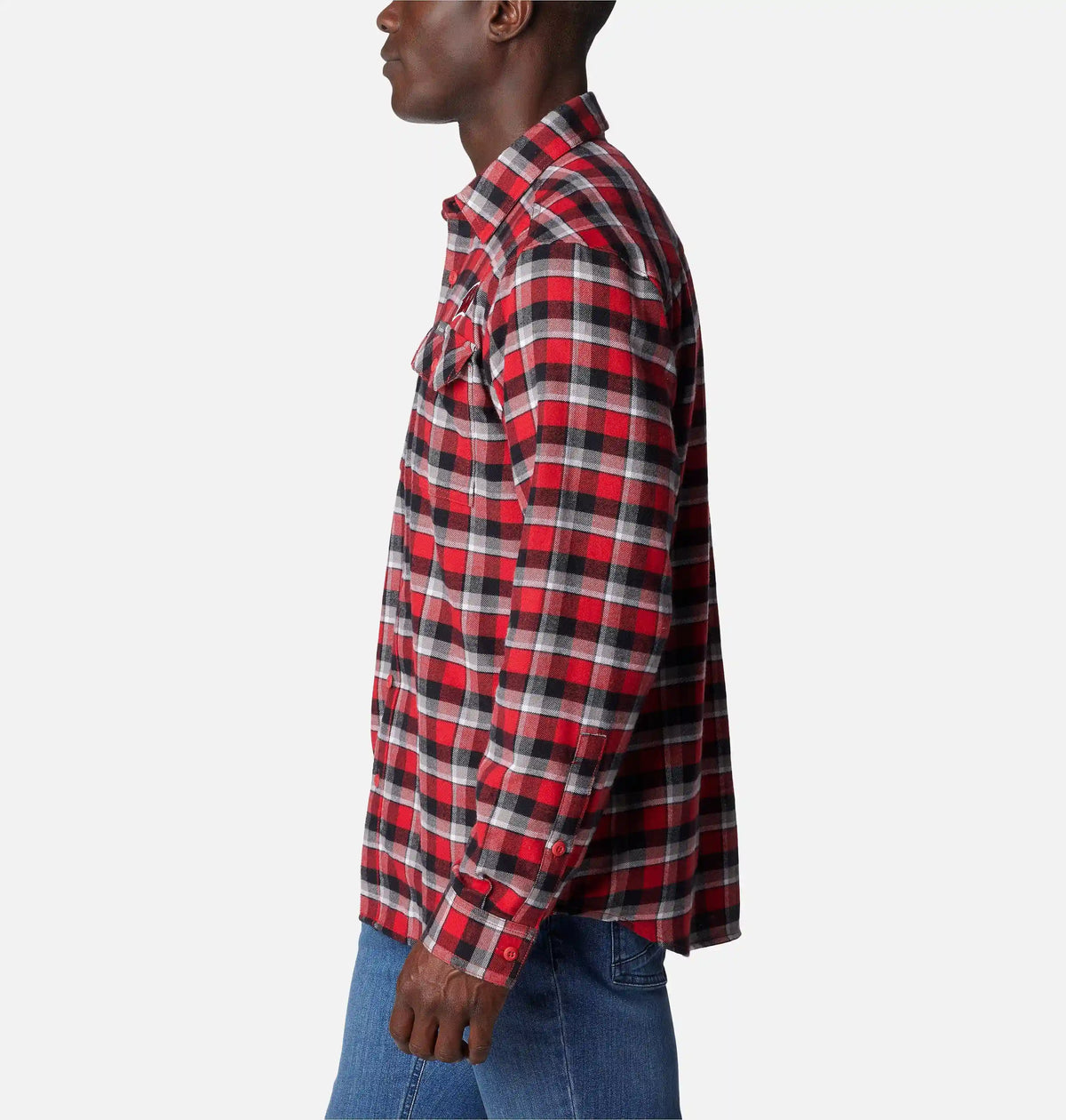 Men's Collegiate Flare Gun Flannel Long Sleeve Shirt - Wisconsin