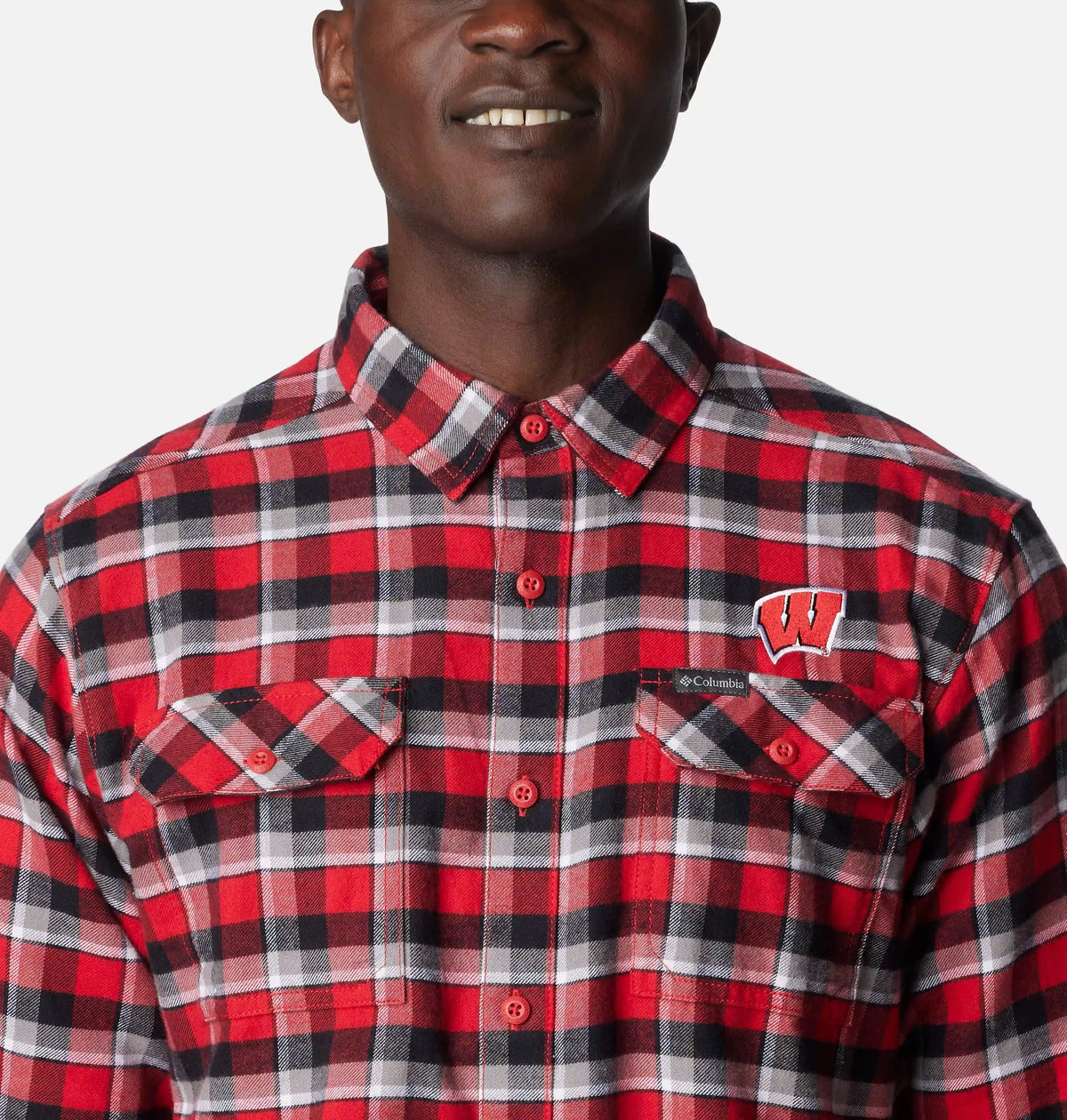 Men's Collegiate Flare Gun Flannel Long Sleeve Shirt - Wisconsin