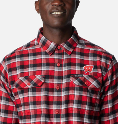 Men's Collegiate Flare Gun Flannel Long Sleeve Shirt - Wisconsin
