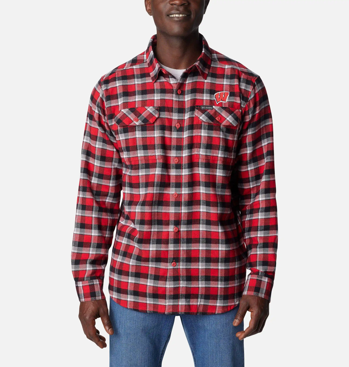 Men's Collegiate Flare Gun Flannel Long Sleeve Shirt - Wisconsin