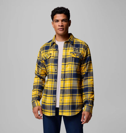 Men's Collegiate Flare Gun Flannel Long Sleeve Shirt - Michigan