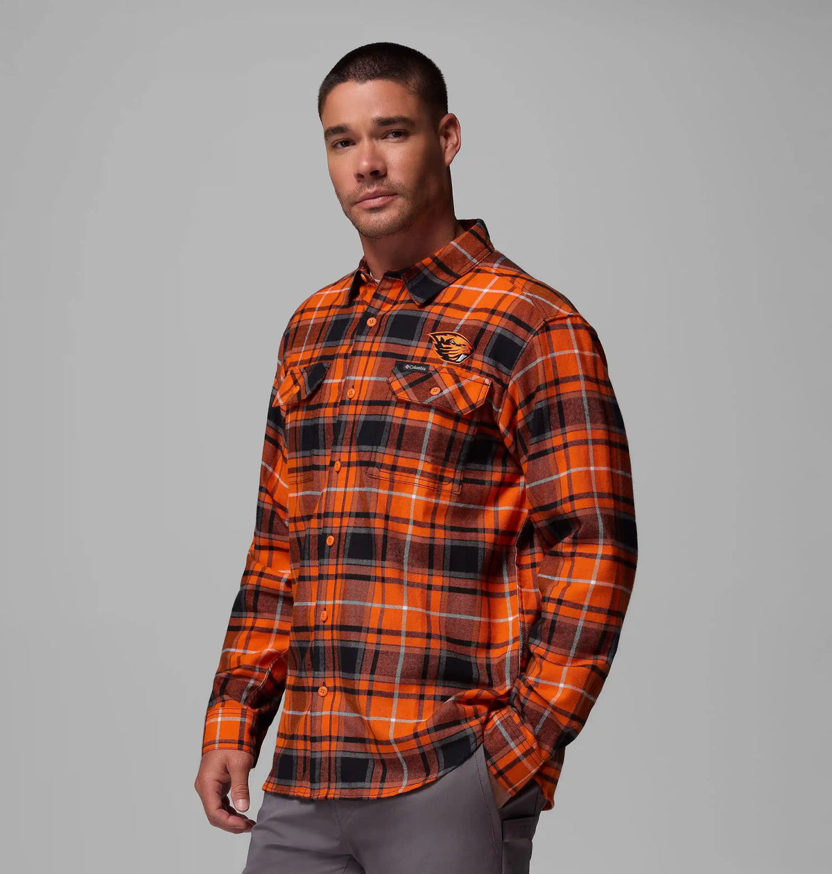 Men's Collegiate Flare Gun Flannel Long Sleeve Shirt - Oregon State