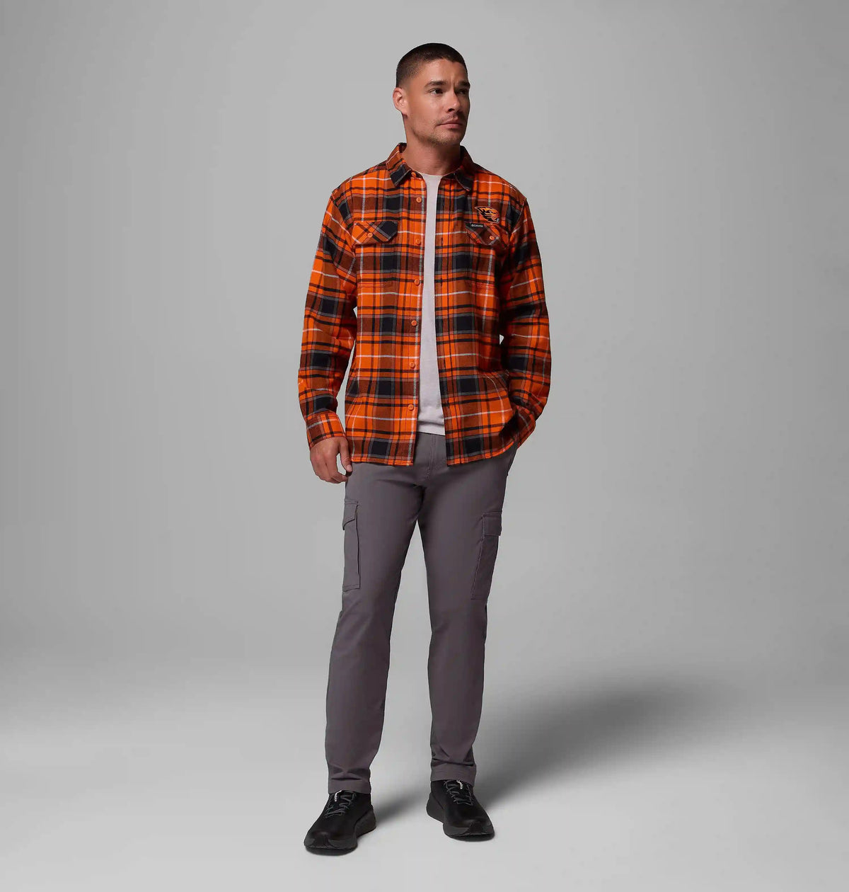 Men's Collegiate Flare Gun Flannel Long Sleeve Shirt - Oregon State