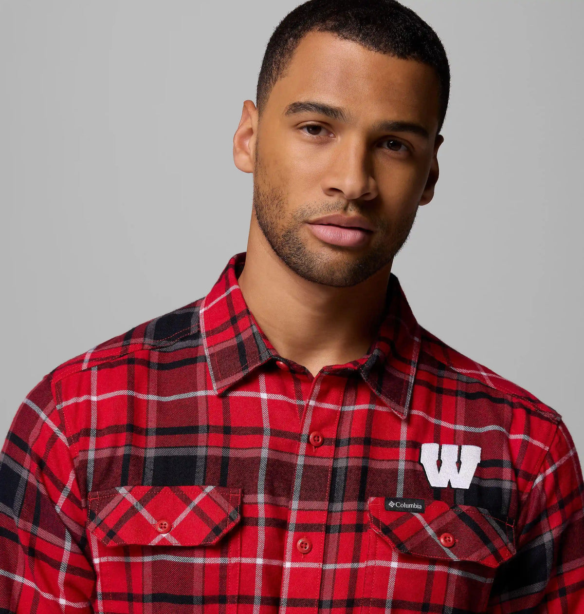 Men's Collegiate Flare Gun Flannel Long Sleeve Shirt - Wisconsin