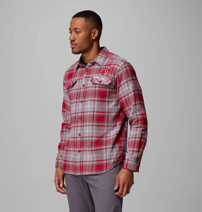 Men's Collegiate Flare Gun Flannel Long Sleeve Shirt - Washington State