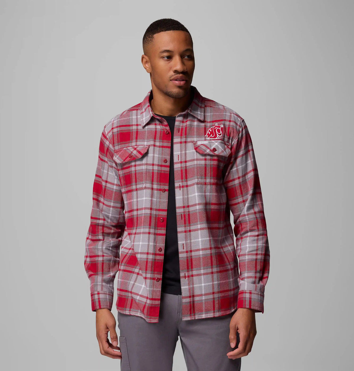 Men's Collegiate Flare Gun Flannel Long Sleeve Shirt - Washington State