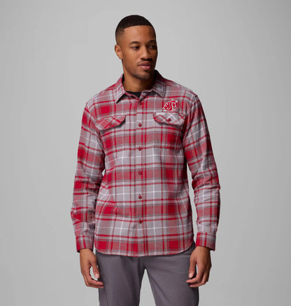 Men's Collegiate Flare Gun Flannel Long Sleeve Shirt - Washington State