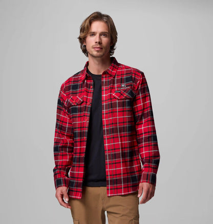 Men's Collegiate Flare Gun Flannel Long Sleeve Shirt - Georgia