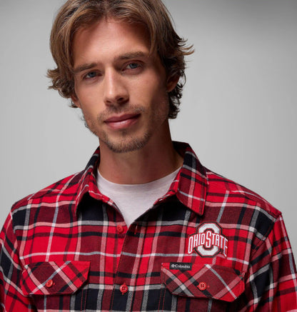 Men's Collegiate Flare Gun Flannel Long Sleeve Shirt - Ohio State