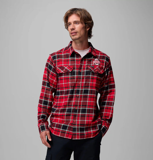 Men's Collegiate Flare Gun Flannel Long Sleeve Shirt - Ohio State