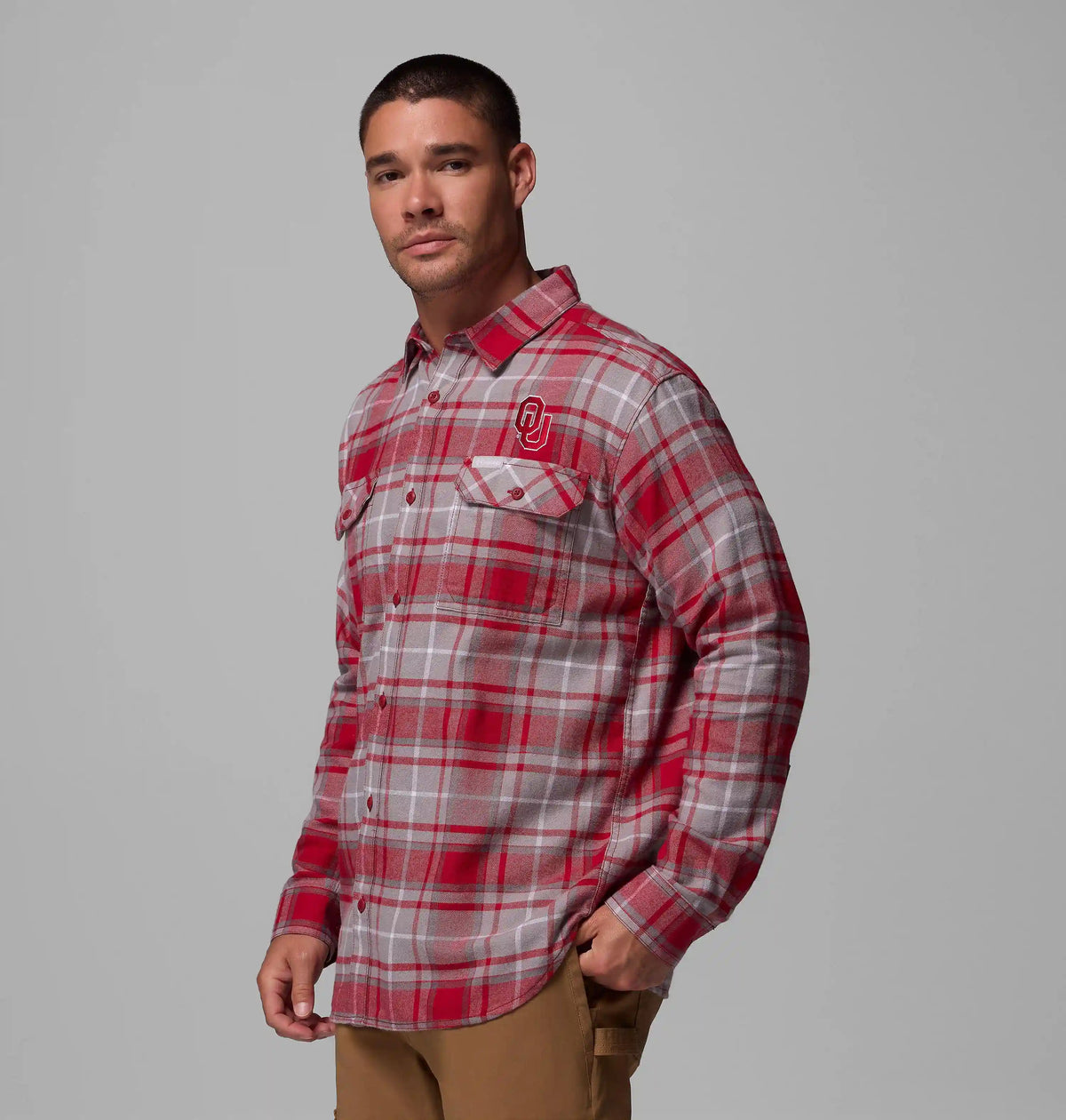 Men's Collegiate Flare Gun Flannel Long Sleeve Shirt - Oklahoma