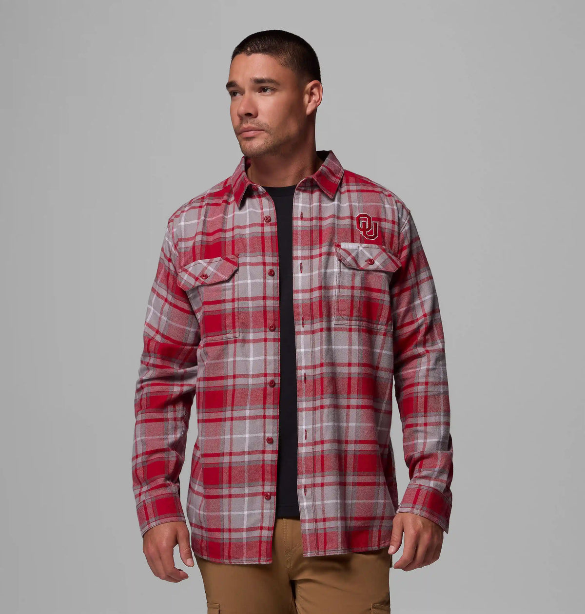Men's Collegiate Flare Gun Flannel Long Sleeve Shirt - Oklahoma