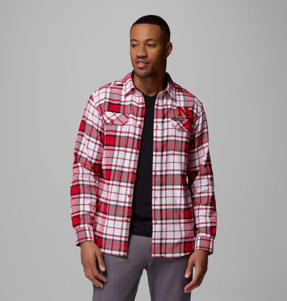 Men's Collegiate Flare Gun Flannel Long Sleeve Shirt - Nebraska