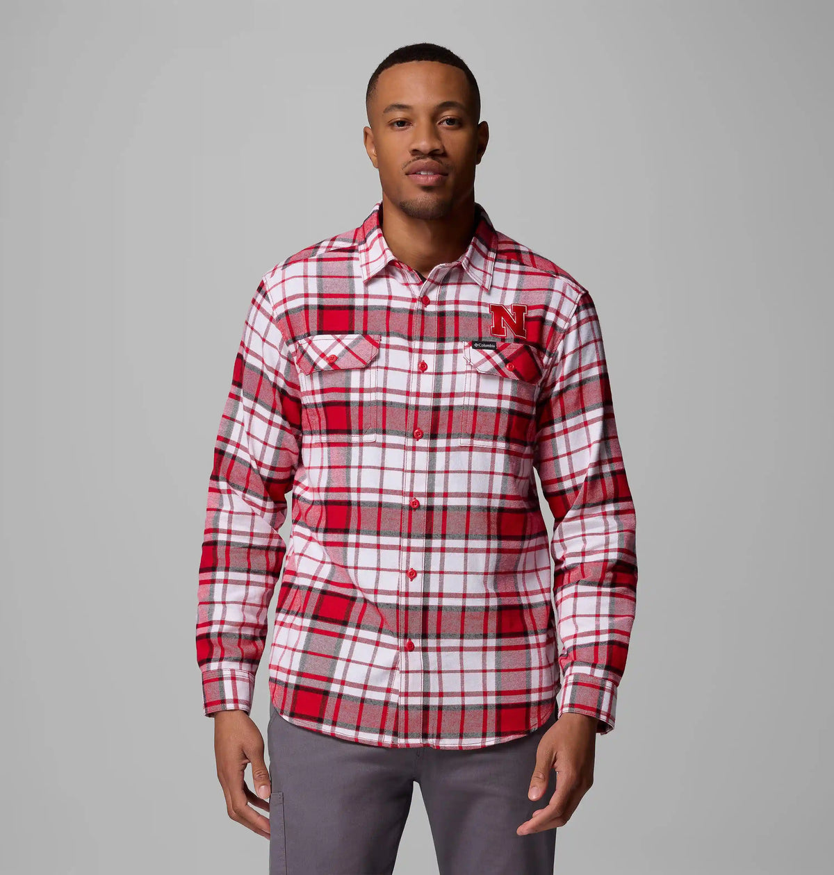 Men's Collegiate Flare Gun Flannel Long Sleeve Shirt - Nebraska