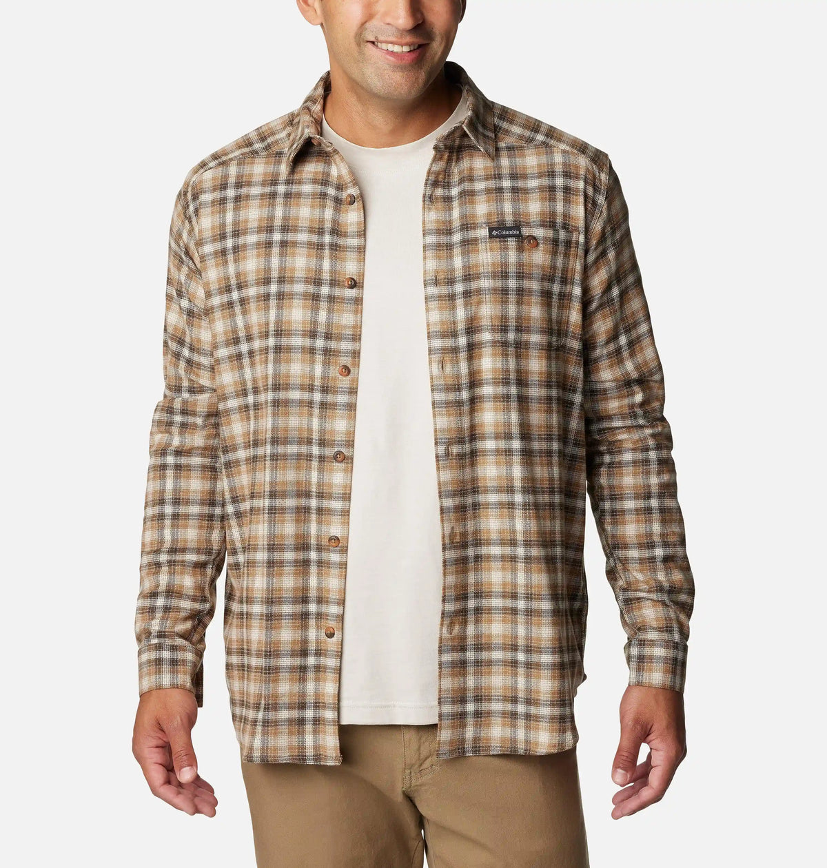 Men's Cornell Woods Flannel Long Sleeve Shirt - Tall