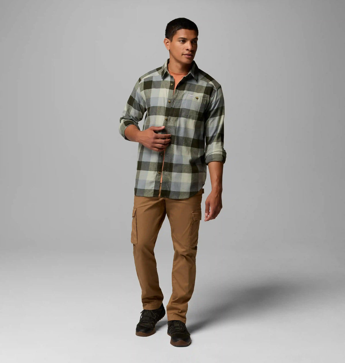 Men's Cornell Woods Flannel Long Sleeve Shirt - Tall