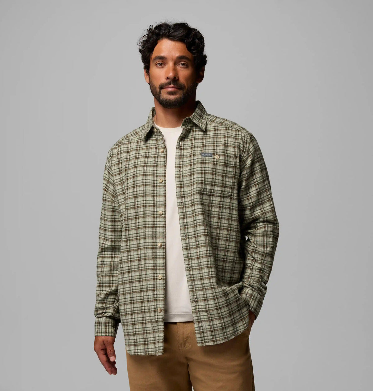 Men's Cornell Woods Flannel Long Sleeve Shirt - Tall