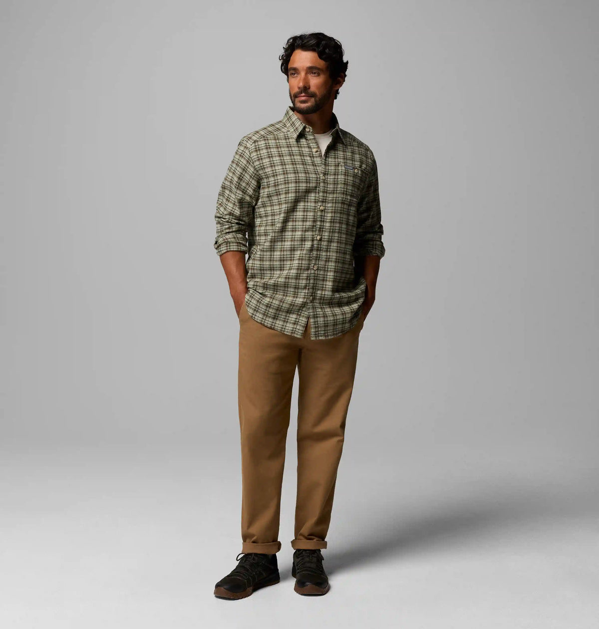 Men's Cornell Woods Flannel Long Sleeve Shirt - Tall
