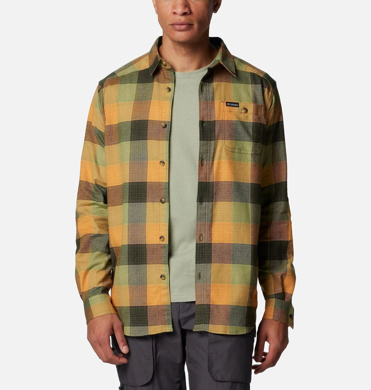 Men's Cornell Woods Flannel Long Sleeve Shirt - Tall