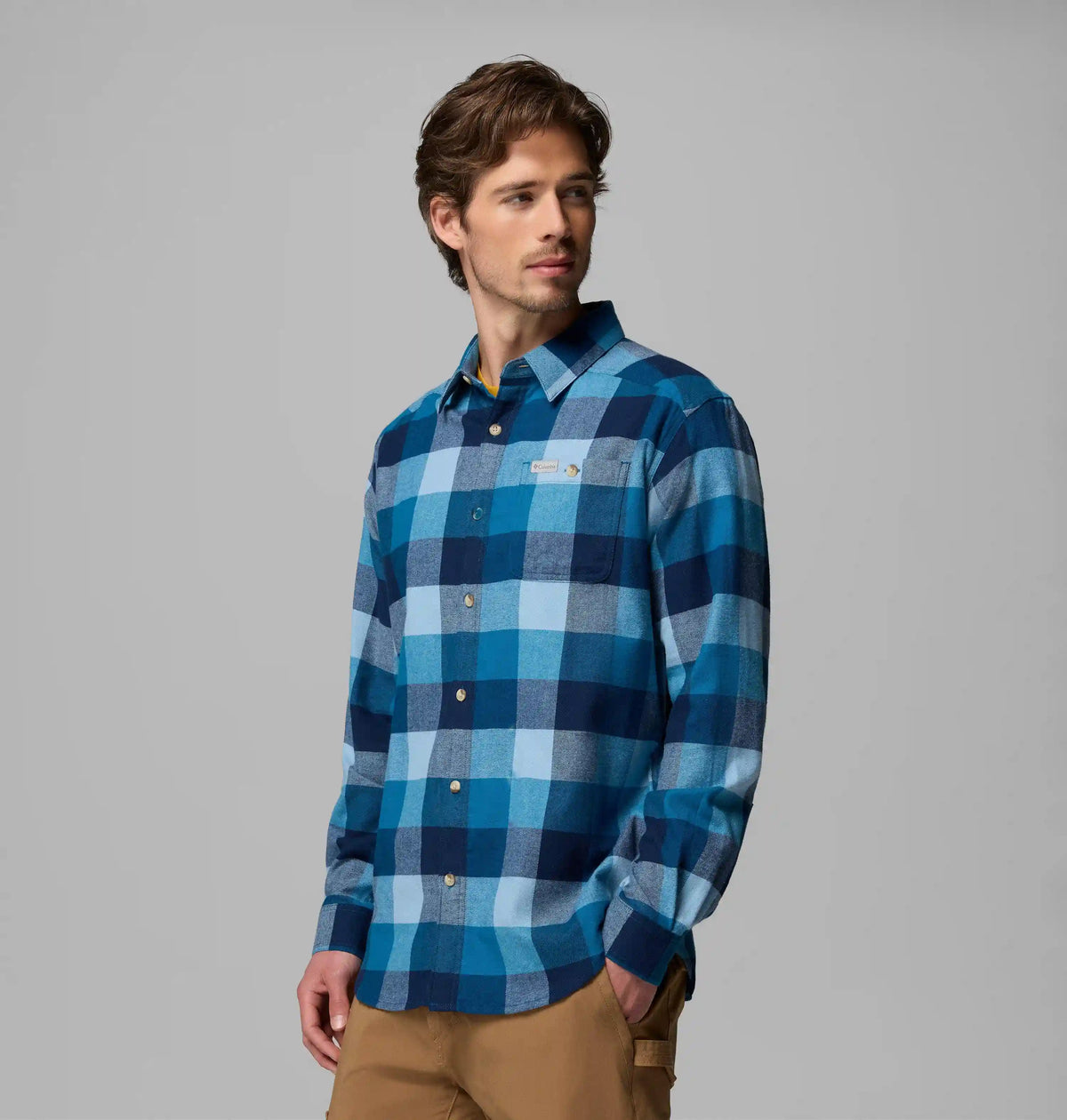 Men's Cornell Woods Flannel Long Sleeve Shirt - Tall
