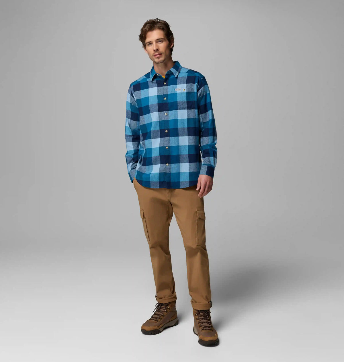 Men's Cornell Woods Flannel Long Sleeve Shirt - Tall