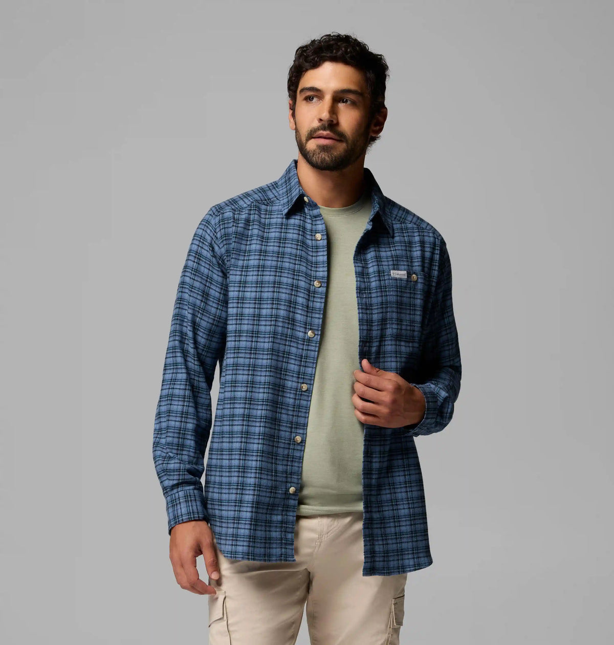 Men's Cornell Woods Flannel Long Sleeve Shirt - Tall