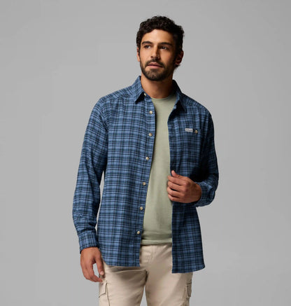 Men's Cornell Woods Flannel Long Sleeve Shirt - Tall