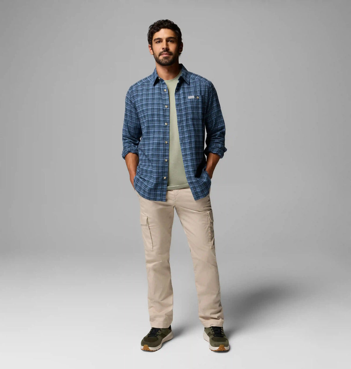 Men's Cornell Woods Flannel Long Sleeve Shirt - Tall