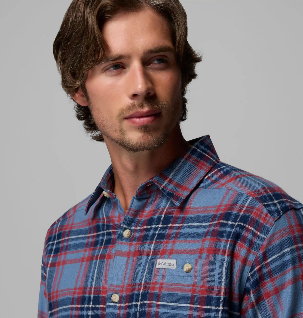 Men's Cornell Woods Flannel Long Sleeve Shirt - Tall