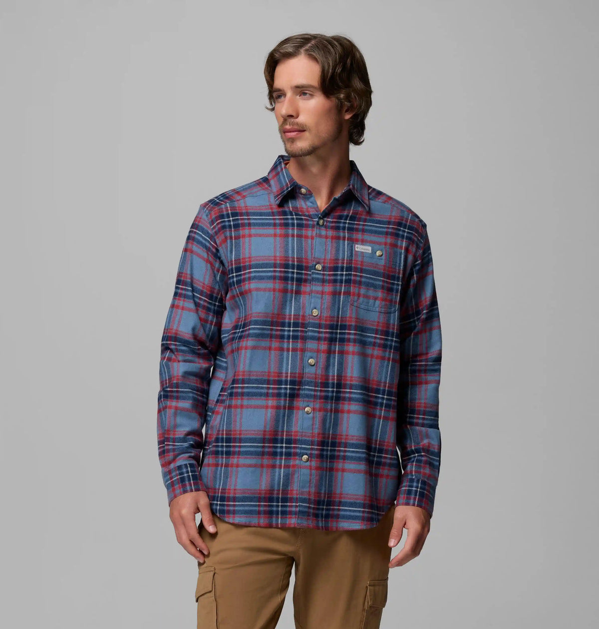 Men's Cornell Woods Flannel Long Sleeve Shirt - Tall