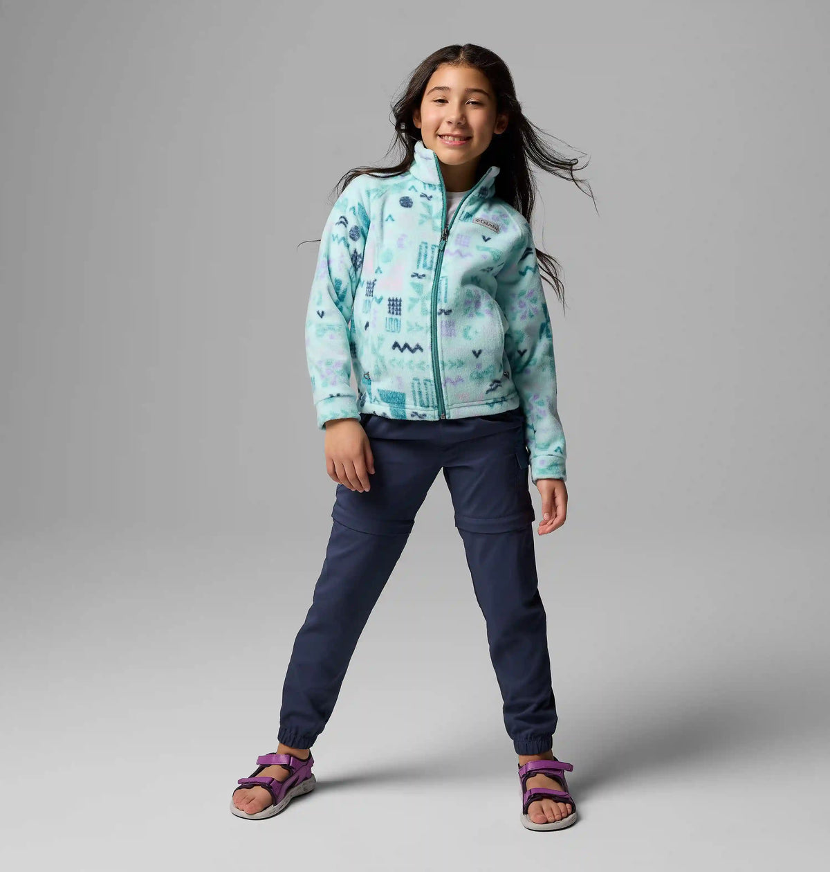 Girls' Benton Springs II Printed Fleece Jacket
