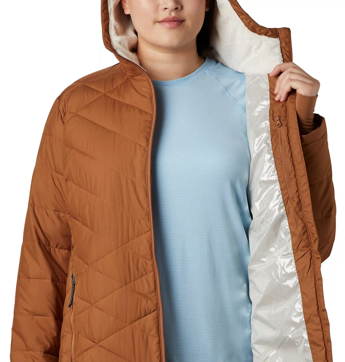 Women's Heavenly Long Hooded Jacket - Plus Size
