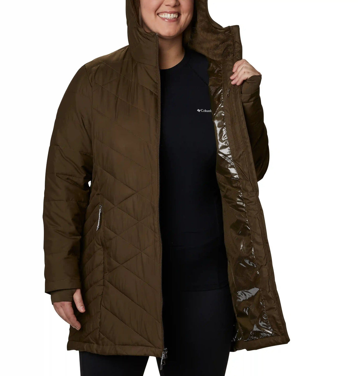 Women's Heavenly Long Hooded Jacket - Plus Size