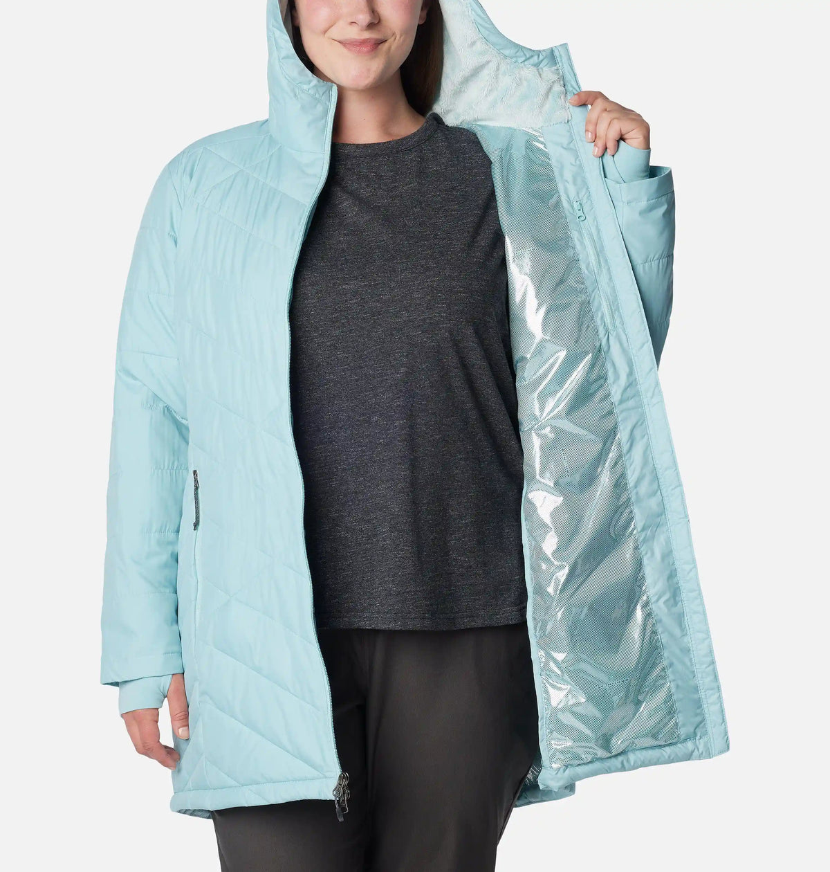 Women's Heavenly Long Hooded Jacket - Plus Size