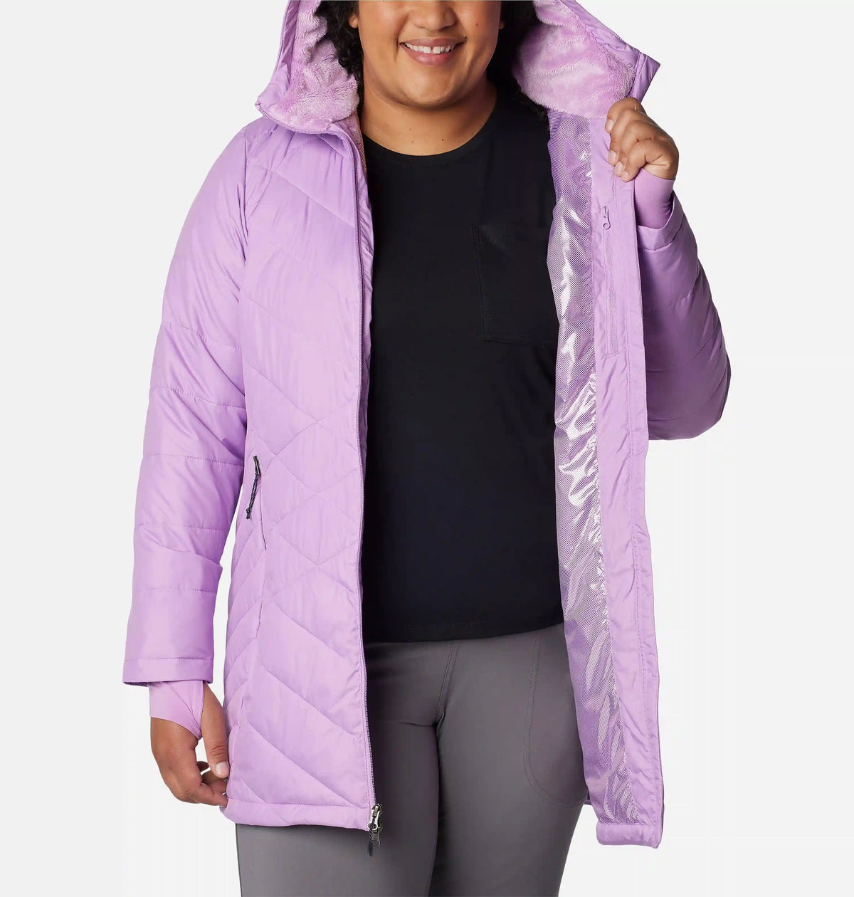 Women's Heavenly Long Hooded Jacket - Plus Size