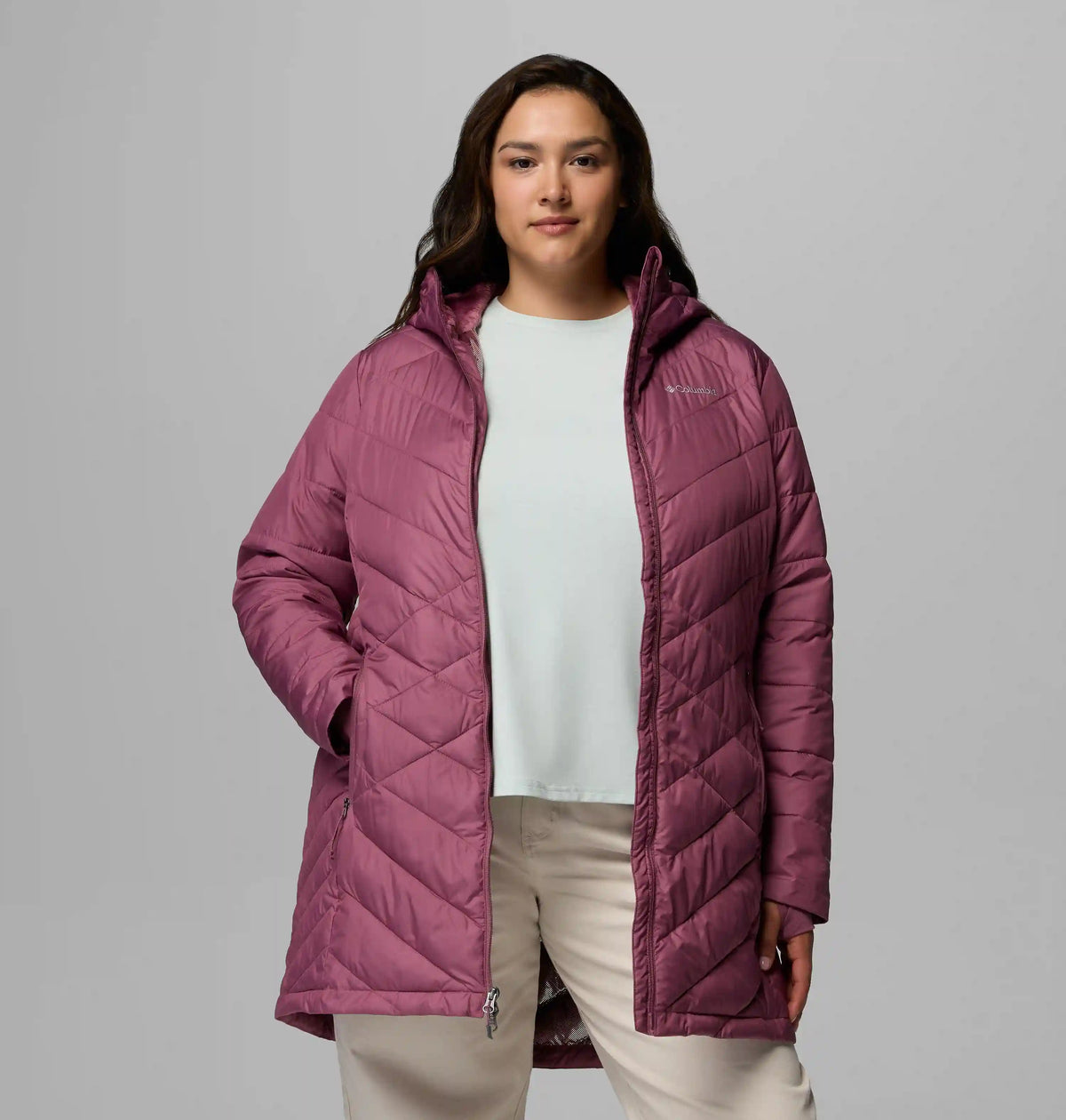 Women's Heavenly Long Hooded Jacket - Plus Size